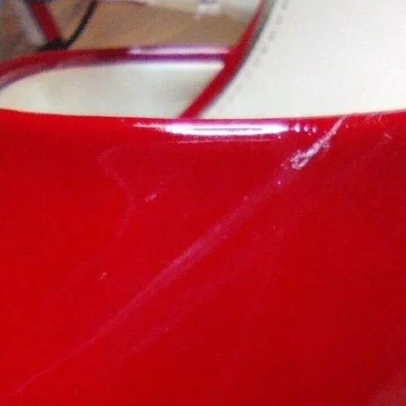 NEW Jessica Simpson Size 10M T- Strap Stilleto Pumps Holiday Candy Apple Red NYE - Picture 9 of 9